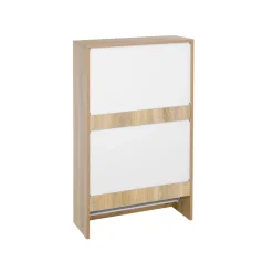 Clearance SONGMICS Meuble à chaussures 2 abattants Blanc