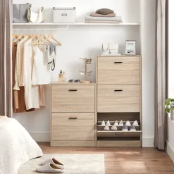 Cheap SONGMICS Meuble à chaussures 3 cases