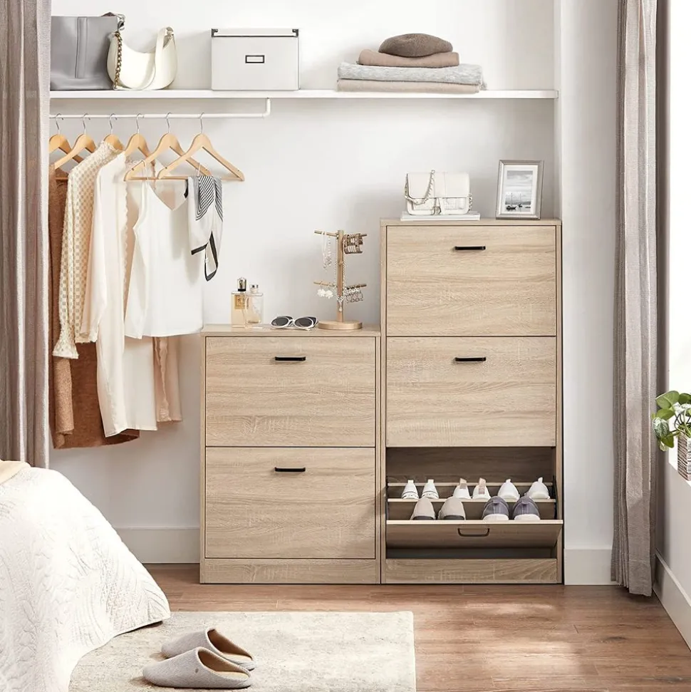 Cheap SONGMICS Meuble à chaussures 3 cases