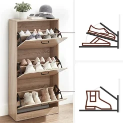 Cheap SONGMICS Meuble à chaussures 3 cases