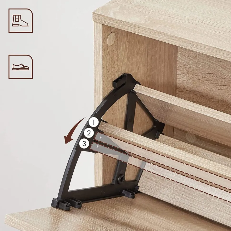 Cheap SONGMICS Meuble à chaussures 3 cases