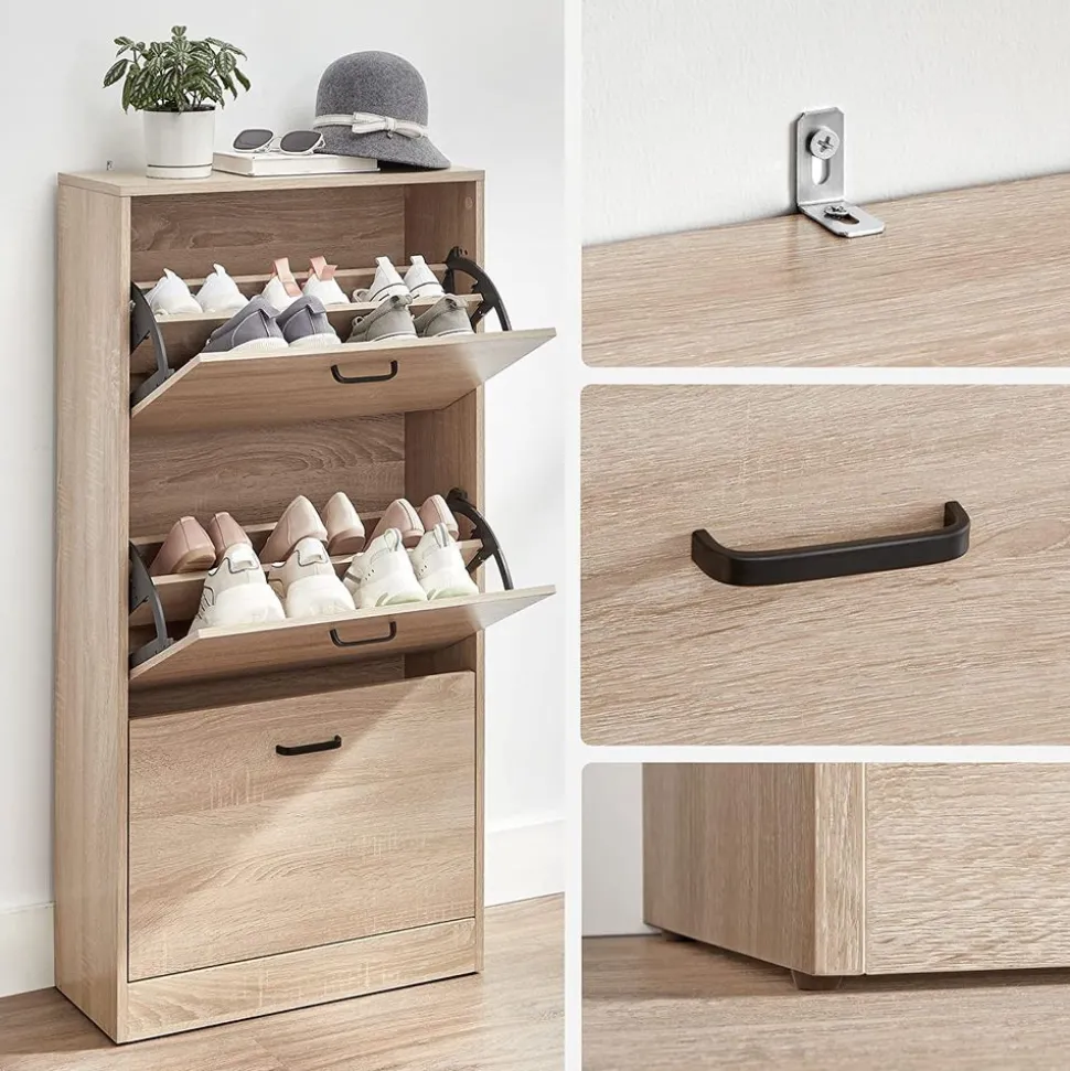 Cheap SONGMICS Meuble à chaussures 3 cases