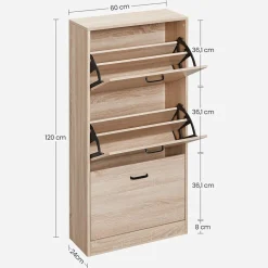 Cheap SONGMICS Meuble à chaussures 3 cases