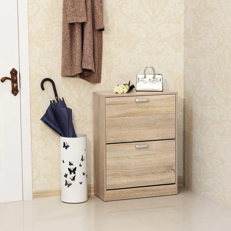 Cheap SONGMICS Meuble à chaussures 2 casiers