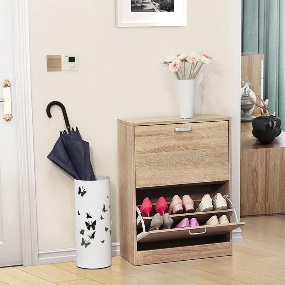 Cheap SONGMICS Meuble à chaussures 2 casiers