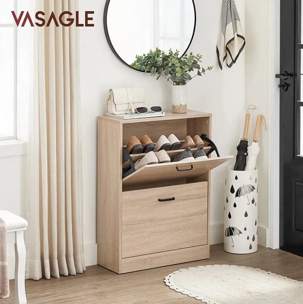 Cheap SONGMICS Meuble à chaussures 2 casiers