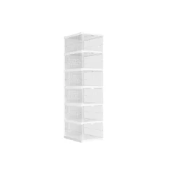 Clearance SONGMICS Meuble à chaussures pour entrée avec porte pliante 80 x 30 x 46 cm blanc