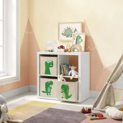 New SONGMICS Meuble à jouets 4 niveaux Rose