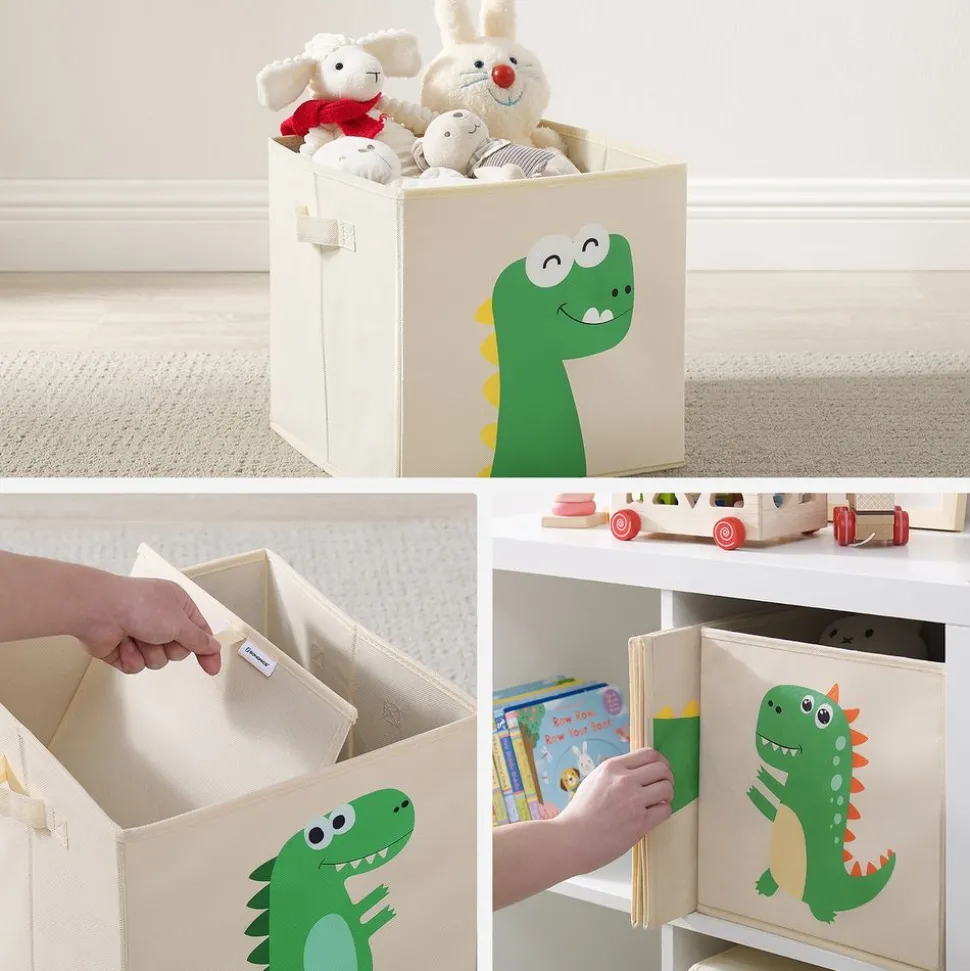 New SONGMICS Meuble à jouets 4 niveaux Rose