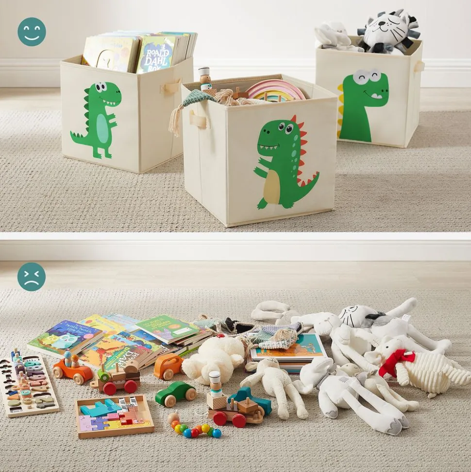 New SONGMICS Meuble à jouets 4 niveaux Rose