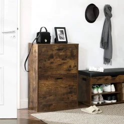 Outlet SONGMICS Meuble a chaussures rustique