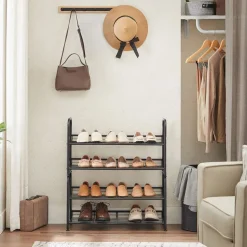 Sale SONGMICS Meuble chaussures 2 niveaux Noir