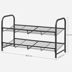 Sale SONGMICS Meuble chaussures 2 niveaux Noir