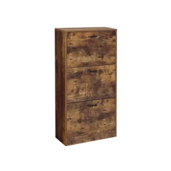 Flash Sale SONGMICS Meuble chaussures 3 niveaux Brun Vintage Noir