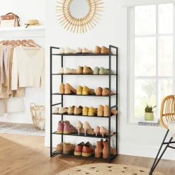 Fashion SONGMICS Meuble chaussures 6 niveaux Blanc