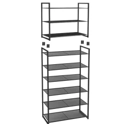 Fashion SONGMICS Meuble chaussures 6 niveaux Blanc