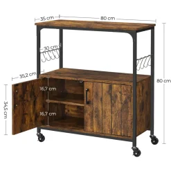 Discount SONGMICS Meuble crochets industriel Noir