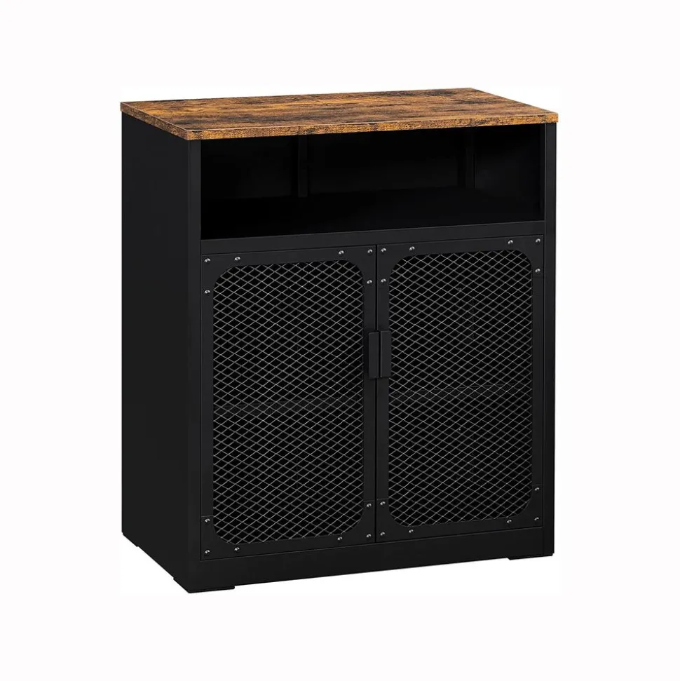 Sale SONGMICS Meuble cuisine grillagé Noir