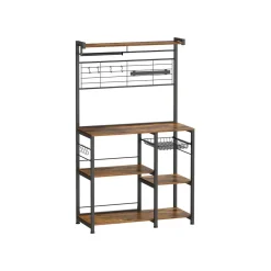 Cheap SONGMICS Meuble de rangement 12 crochets marron rustique et noir