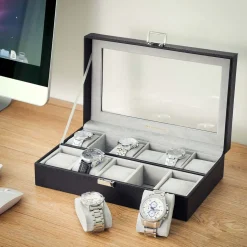 Outlet SONGMICS Meuble de rangement 5 niveaux noir boisé et noir