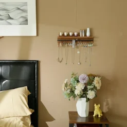 Store SONGMICS Meuble de rangement 2 tiroirs Brun Vintage Noir