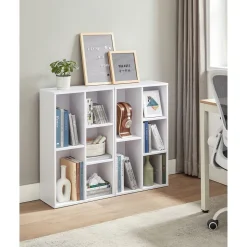 New SONGMICS Meuble de rangement haut Blanc