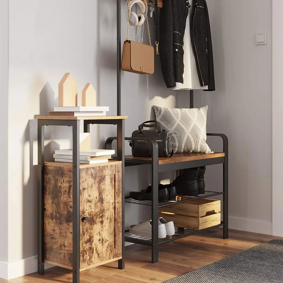 Cheap SONGMICS Meuble de rangement industriel Marron Rustique