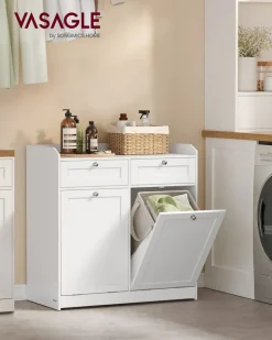 Cheap SONGMICS Meuble de salle de bain 30 x 60 x 100 cm blanc nuage