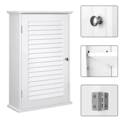 Best SONGMICS Meuble de salle de bain 40 x 40 x 170 cm Blanc Nuage