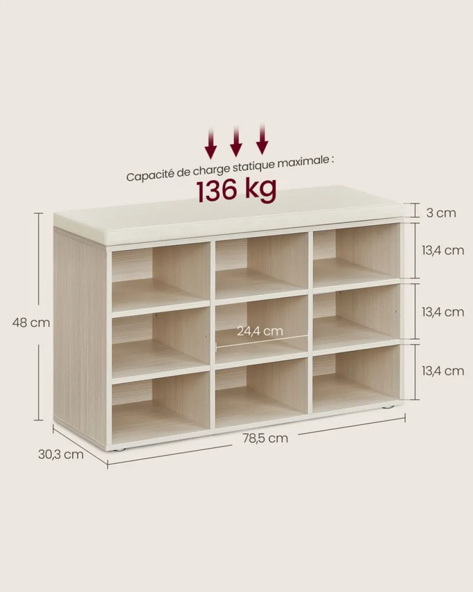 Shop SONGMICS Meuble d’Entrée avec Siège