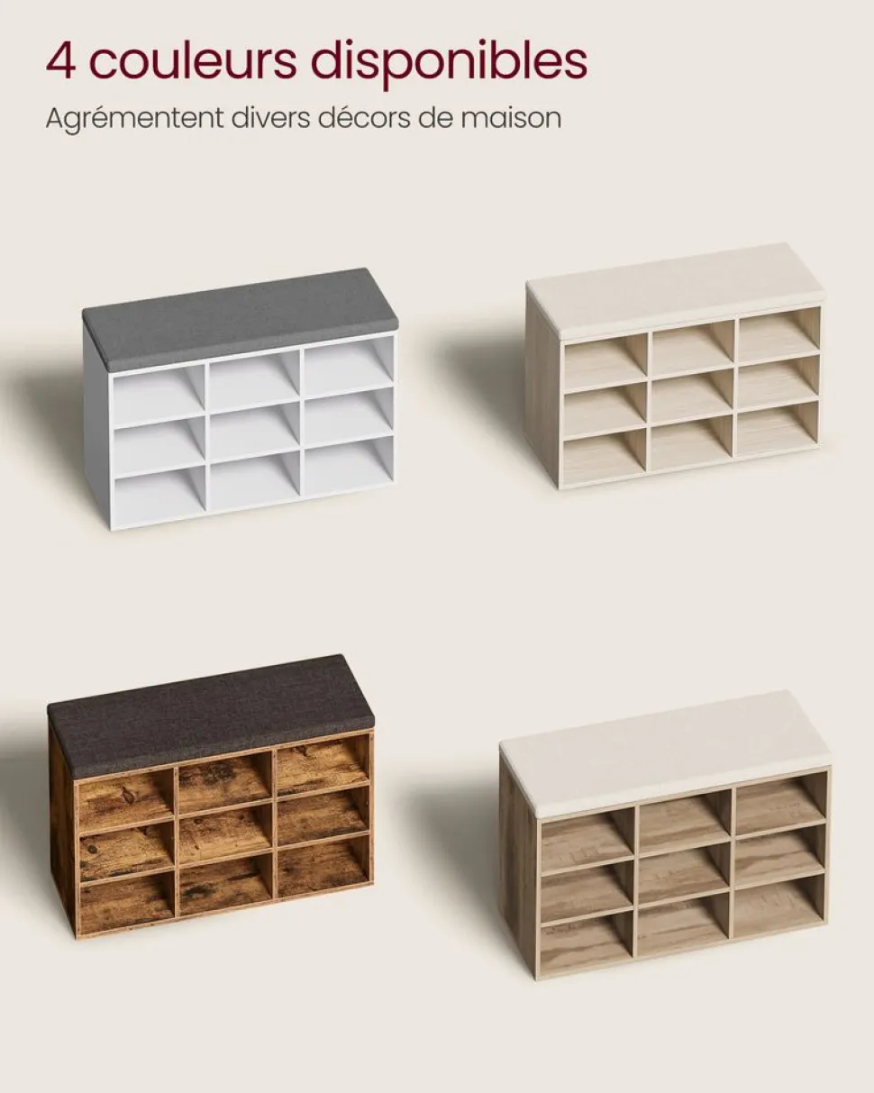 Shop SONGMICS Meuble d’Entrée avec Siège