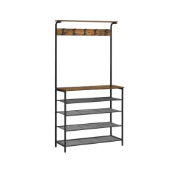 Clearance SONGMICS Meuble d'entrée industriel Brun Vintage Noir