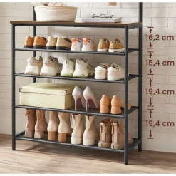 Clearance SONGMICS Meuble d'entrée industriel Brun Vintage Noir