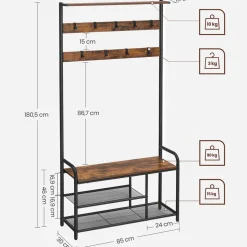 New SONGMICS Meuble d'entrée industriel