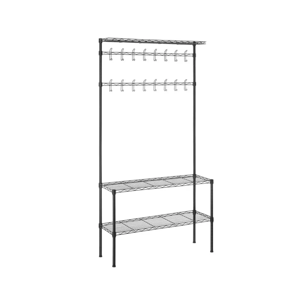 Outlet SONGMICS Meuble d'entrée métal Noir