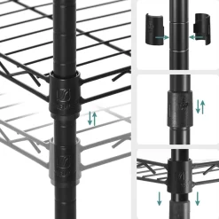 Outlet SONGMICS Meuble d'entrée métal Noir