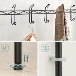 Outlet SONGMICS Meuble d'entrée métal Noir