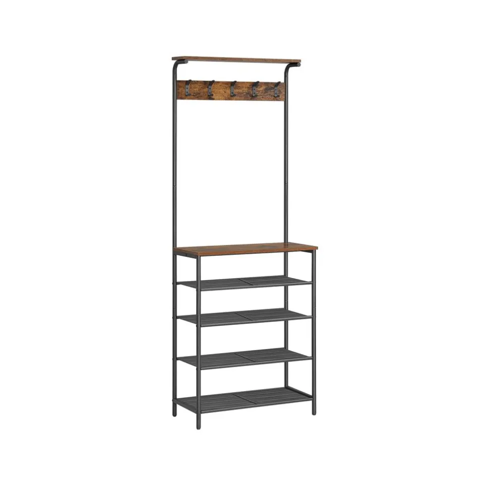 Online SONGMICS Meuble d'entrée rustique Brun Vintage Noir