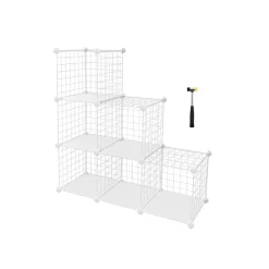 Best SONGMICS Meuble grille 6 casiers blanc