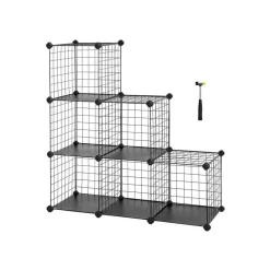 Best SONGMICS Meuble grille 6 casiers blanc