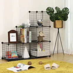 Best SONGMICS Meuble grille 6 casiers blanc