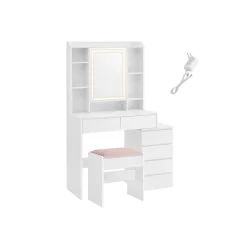 Shop SONGMICS Meuble jouets 4 niveaux Blanc