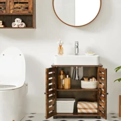 Shop SONGMICS Meuble lavabo ligne Blanc