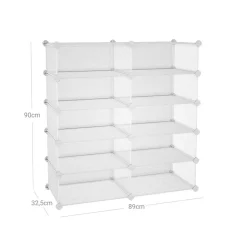 Best SONGMICS Meuble maille 10 casiers blanc