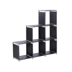 Cheap SONGMICS Meuble modulable 6 casiers noir