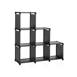 Cheap SONGMICS Meuble modulable 6 casiers noir