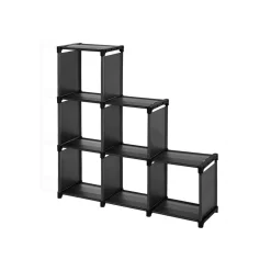 Cheap SONGMICS Meuble modulable 6 casiers noir