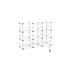 Best SONGMICS Meuble modulable 18 casiers Blanc