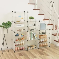 Best SONGMICS Meuble modulable 18 casiers Blanc