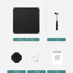 Best SONGMICS Meuble modulable 16 cubes noir